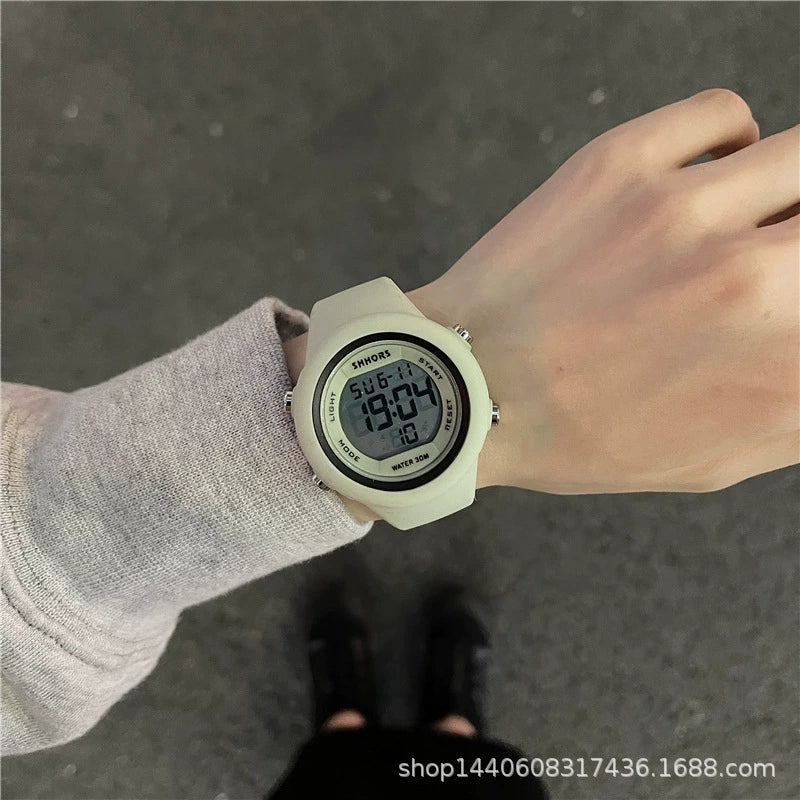 Multifunctional Electronic Watch Silicone Strap Plastic Case For Teenagers Sports Waterproof Luminous Alarm - Image 2