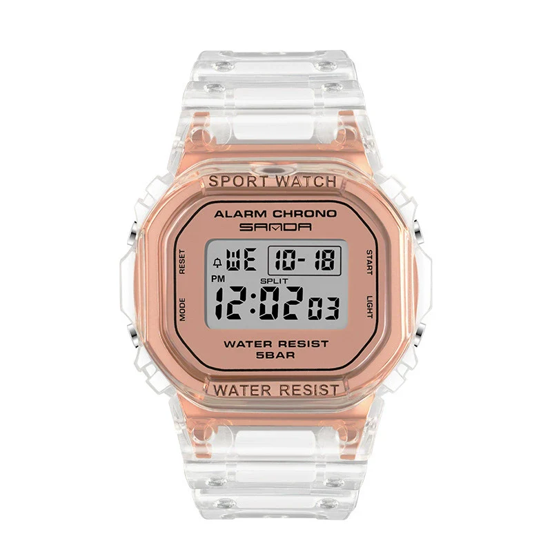 Multifunctional Electronic Waterproof Resin Strap Sports Watch With Round Dial And Mineral Strengthened Mirror For Teenagers And Students - Image 12