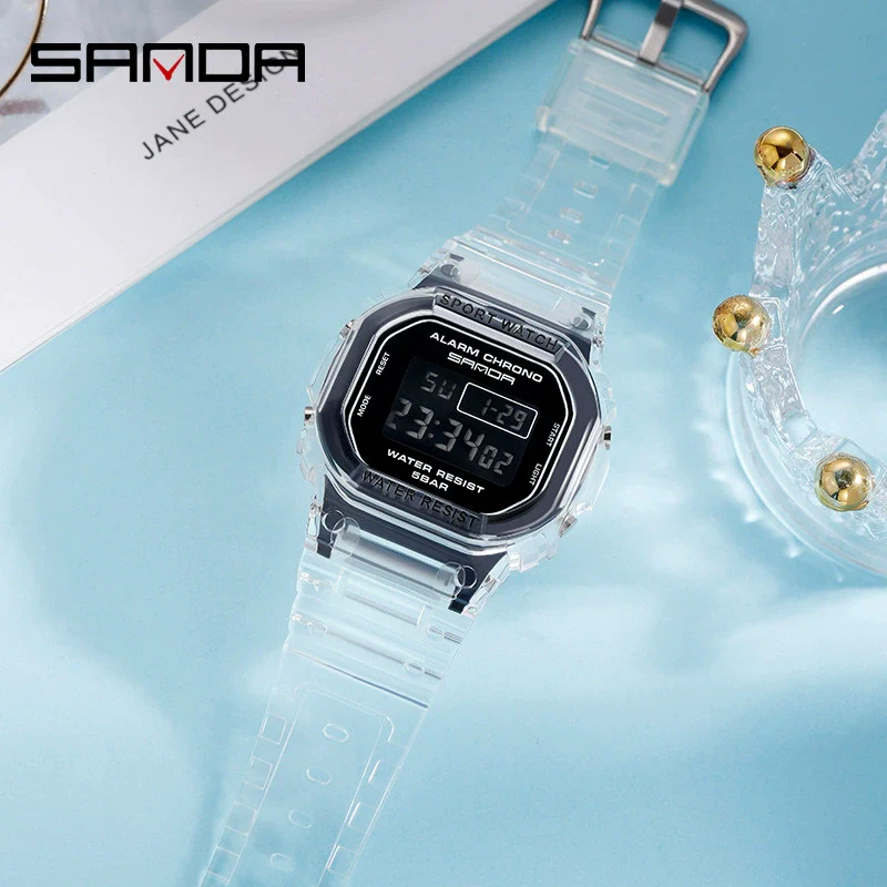 Multifunctional Electronic Waterproof Resin Strap Sports Watch With Round Dial And Mineral Strengthened Mirror For Teenagers And Students - Image 4