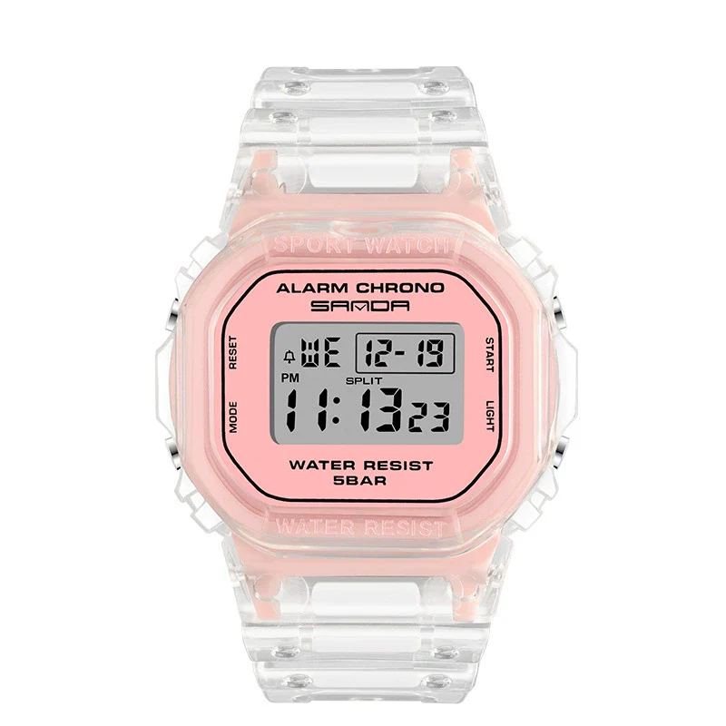 Multifunctional Electronic Waterproof Resin Strap Sports Watch With Round Dial And Mineral Strengthened Mirror For Teenagers And Students - Image 5