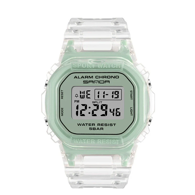 Multifunctional Electronic Waterproof Resin Strap Sports Watch With Round Dial And Mineral Strengthened Mirror For Teenagers And Students - Image 9