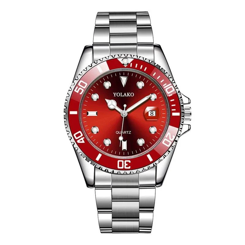 Multifunctional Fashion Quartz Watch For Men Alloy Case Round Dial Steel Band - Image 6