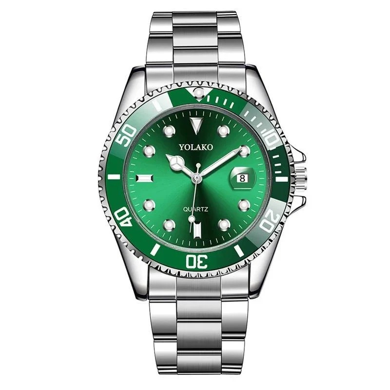 Multifunctional Fashion Quartz Watch For Men Alloy Case Round Dial Steel Band - Image 7
