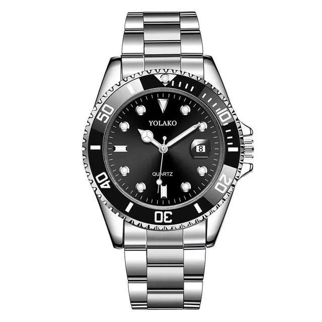 Multifunctional Fashion Quartz Watch For Men Alloy Case Round Dial Steel Band - Image 9