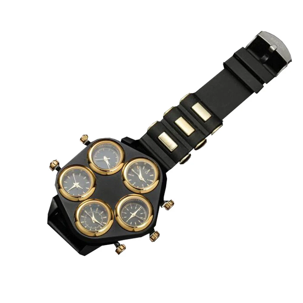 Multifunctional Personality Men's Watch Hip Hop Punk Style Plastic Case Rhombus Dial - Image 4