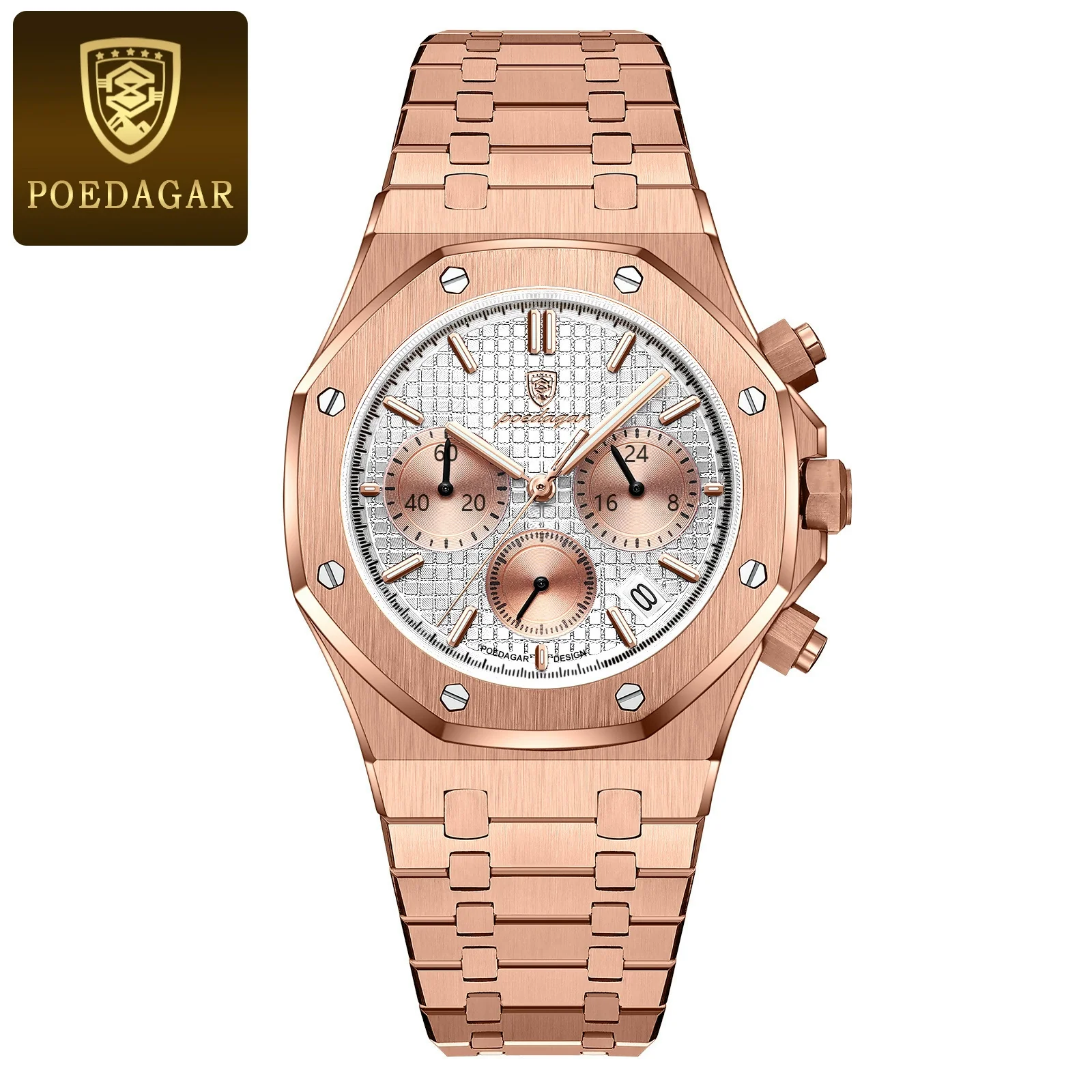 Multifunctional Quartz Men's Watch Alloy Stainless Steel Sports Square Design - Image 5