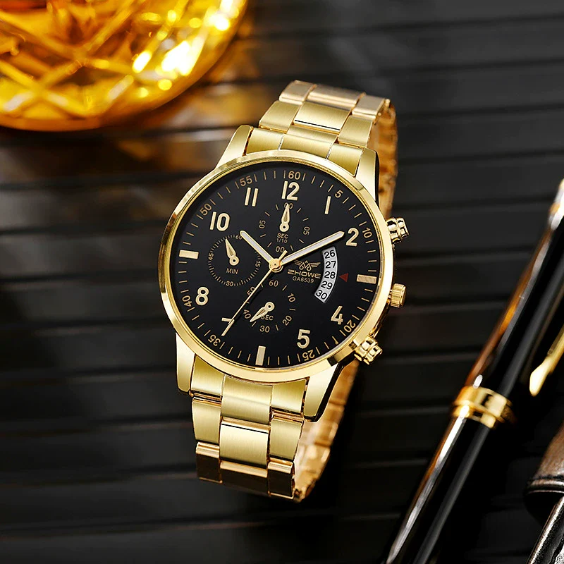 Multifunctional Quartz Movement Casual Men's Watch Alloy Case Ordinary Glass Mirror - Image 10