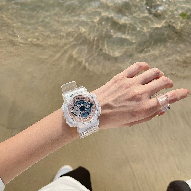 Multifunctional Unicorn Electronic Watch Plastic Case Plastic Mirror Silicone Strap Leisure Style Waterproof For Students