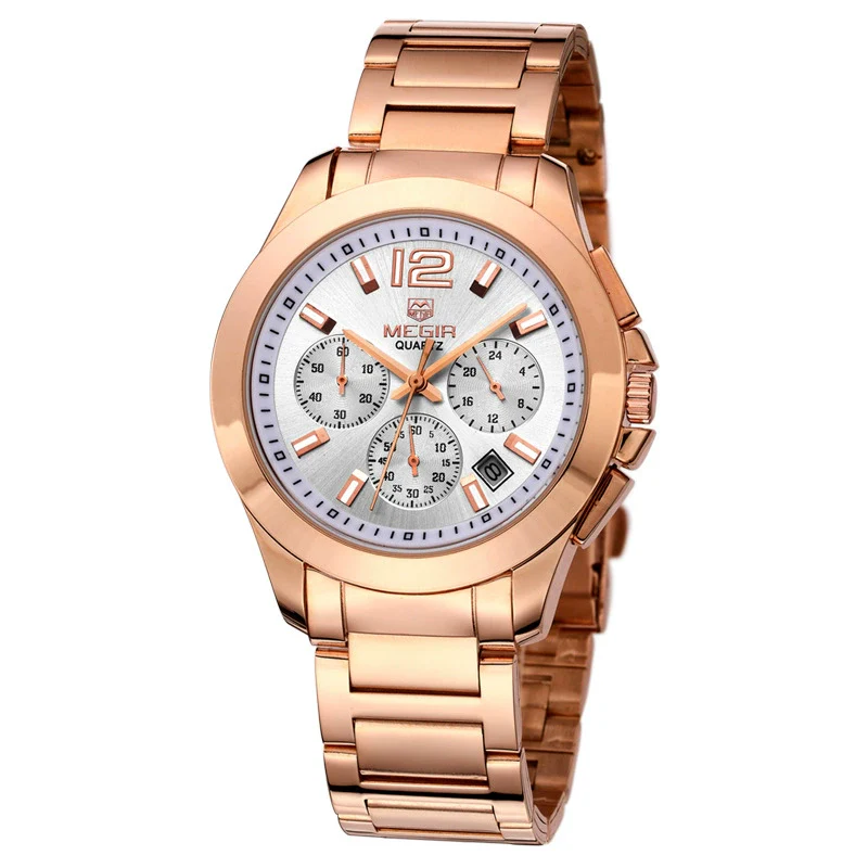 Multifunctional Waterproof Quartz Sports Watch For Men And Women Alloy Case Mineral Strengthened Glass Mirror Steel Belt And Real Belt Round Dial - Image 7