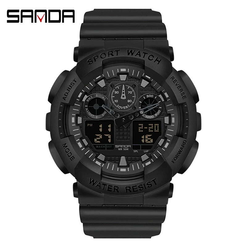 Multifunctional Waterproof Sports Watch Resin Case Plastic Strap Round Dial For Students Fashion Style - Image 21