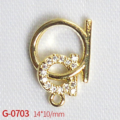 Nail Art Jewelry Metal Zircon Simple Style Flower Pattern Leaves Rabbit Pendant - Image 11
