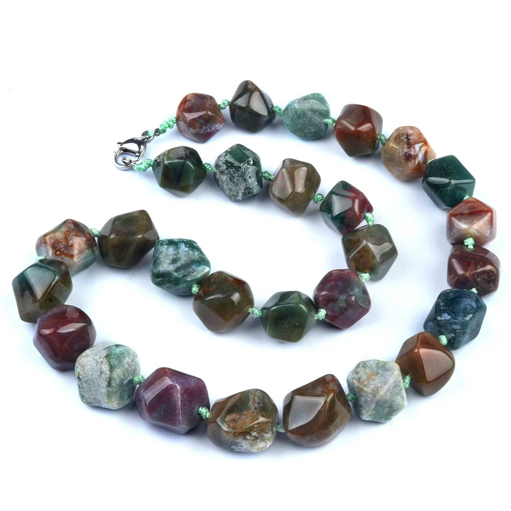 Natural Crystal Agate Jade Irregular Polished Necklace - Image 11