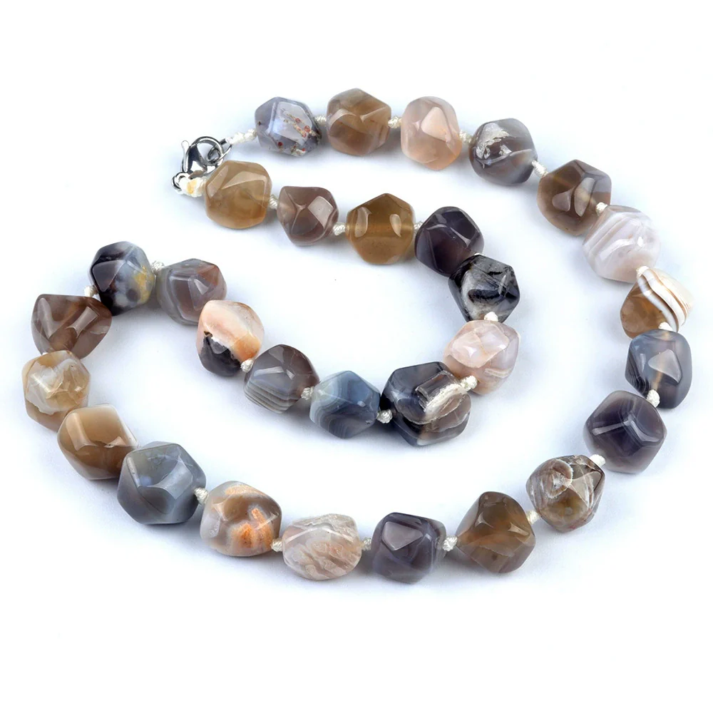 Natural Crystal Agate Jade Irregular Polished Necklace - Image 14