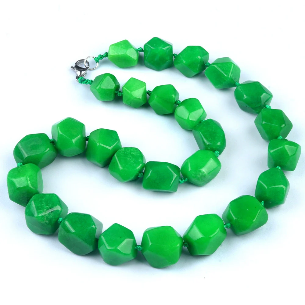 Natural Crystal Agate Jade Irregular Polished Necklace - Image 17