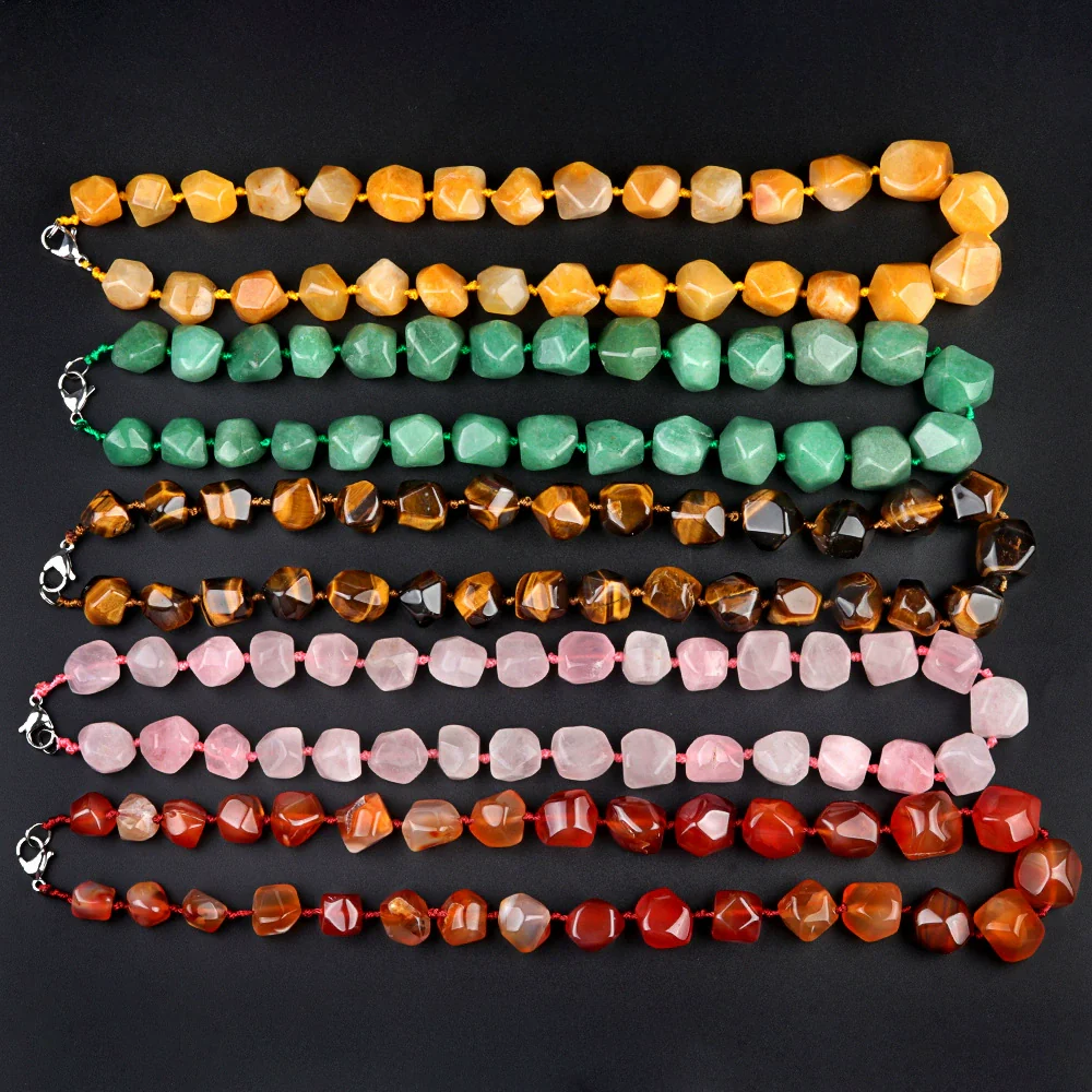 Natural Crystal Agate Jade Irregular Polished Necklace - Image 2