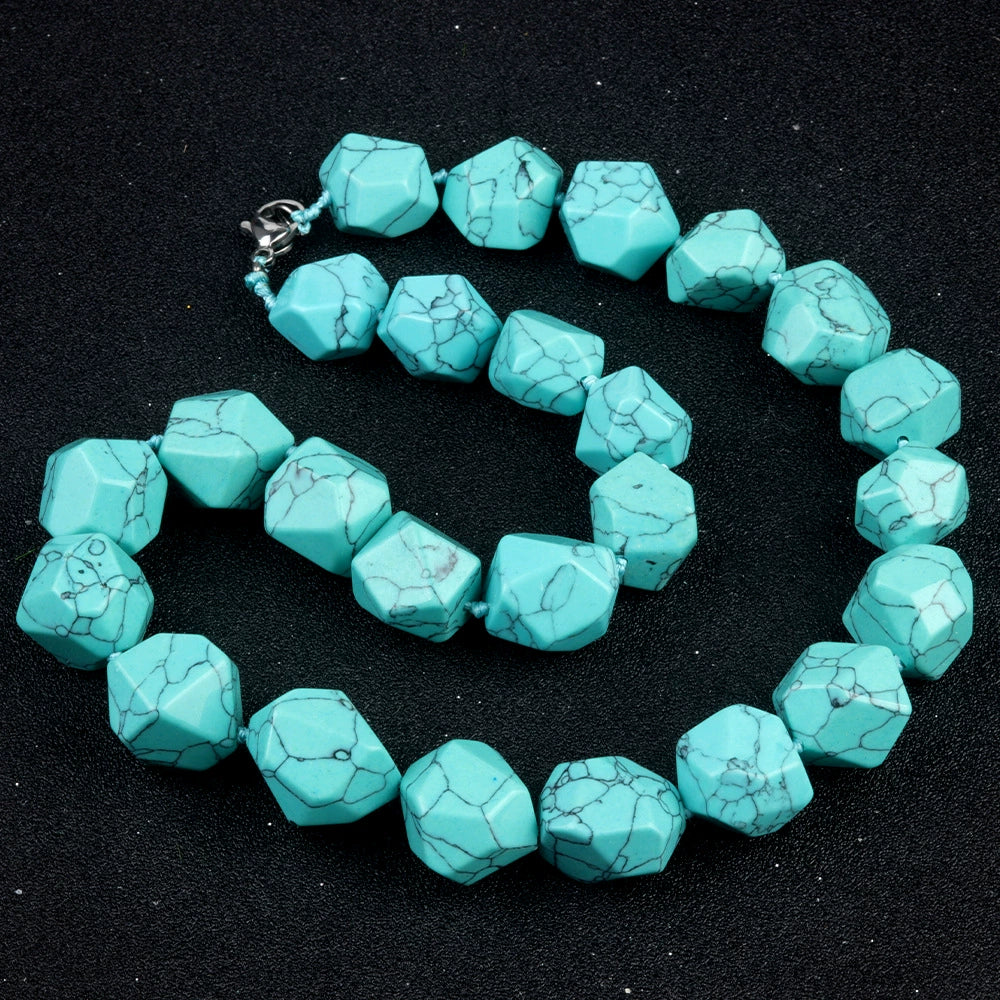 Natural Crystal Agate Jade Irregular Polished Necklace - Image 22