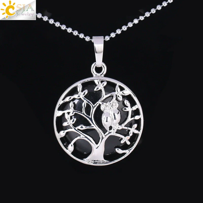 Natural Crystal Small Animal Owl Pendant Necklace Semiprecious Stone Alloy Copper Electroplated Minimalist Fashion Jewelry - Image 11