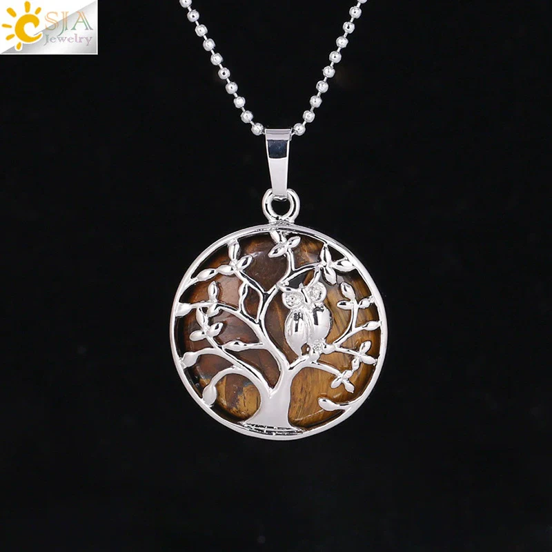 Natural Crystal Small Animal Owl Pendant Necklace Semiprecious Stone Alloy Copper Electroplated Minimalist Fashion Jewelry - Image 13