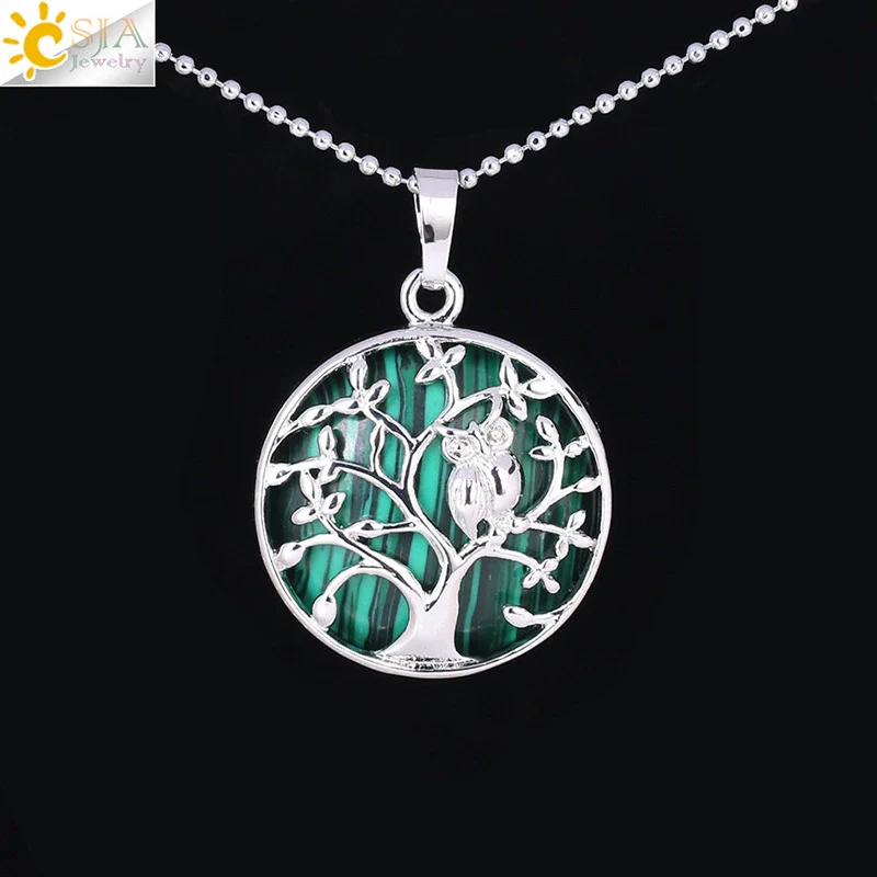 Natural Crystal Small Animal Owl Pendant Necklace Semiprecious Stone Alloy Copper Electroplated Minimalist Fashion Jewelry - Image 16