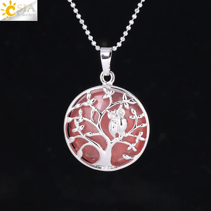 Natural Crystal Small Animal Owl Pendant Necklace Semiprecious Stone Alloy Copper Electroplated Minimalist Fashion Jewelry - Image 23