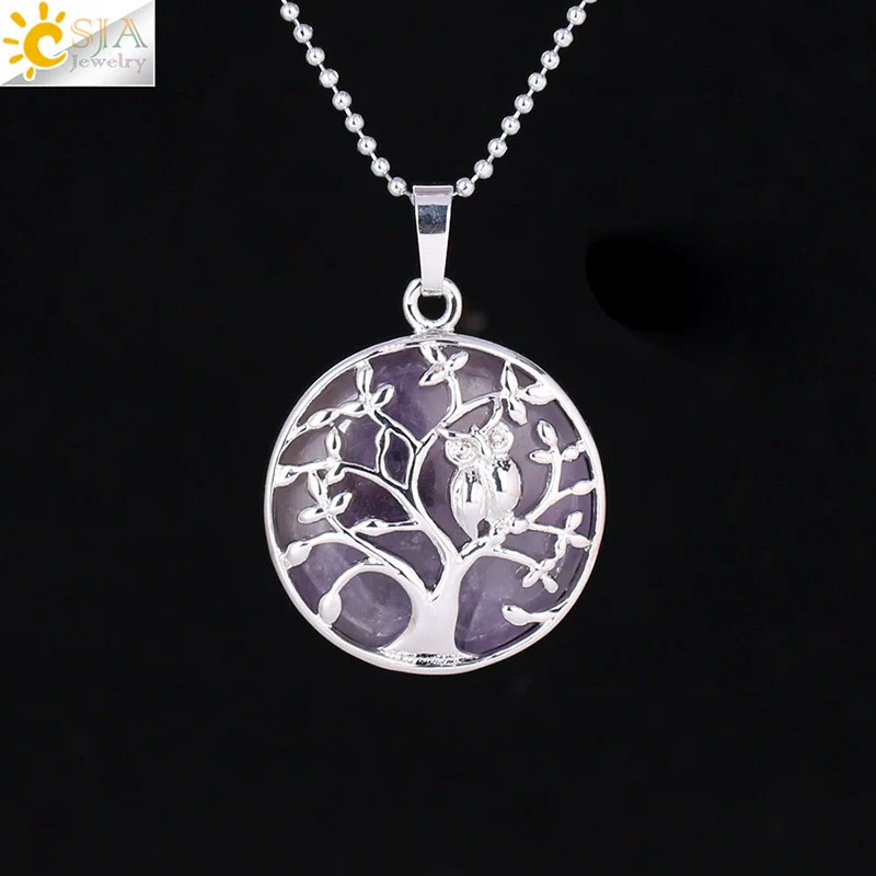 Natural Crystal Small Animal Owl Pendant Necklace Semiprecious Stone Alloy Copper Electroplated Minimalist Fashion Jewelry - Image 24