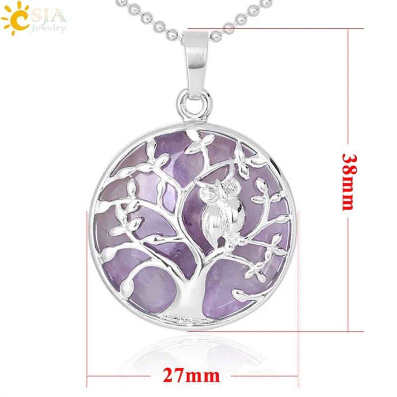 Natural Crystal Small Animal Owl Pendant Necklace Semiprecious Stone Alloy Copper Electroplated Minimalist Fashion Jewelry - Image 5