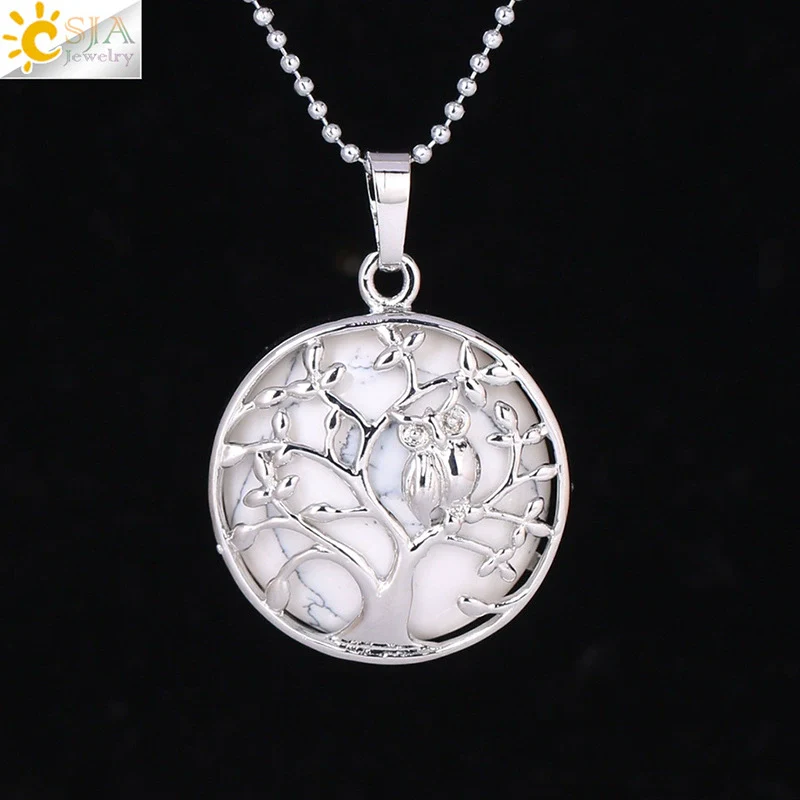 Natural Crystal Small Animal Owl Pendant Necklace Semiprecious Stone Alloy Copper Electroplated Minimalist Fashion Jewelry - Image 7