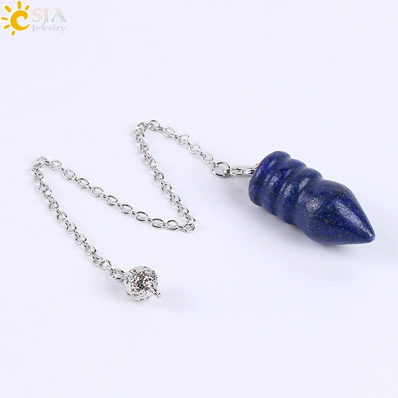 Natural Stone And Copper Accessories Jewelry Cone Pendant Belt Chain Spirit Pendulum Unisex Minimalist Polished - Image 14