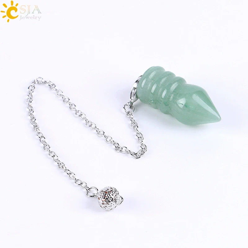 Natural Stone And Copper Accessories Jewelry Cone Pendant Belt Chain Spirit Pendulum Unisex Minimalist Polished - Image 2
