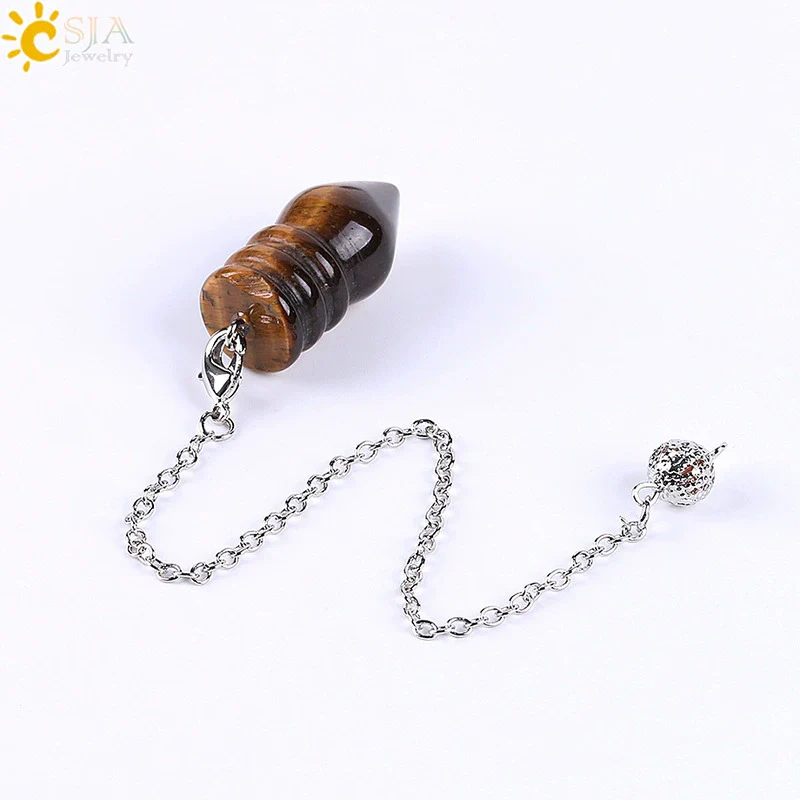 Natural Stone And Copper Accessories Jewelry Cone Pendant Belt Chain Spirit Pendulum Unisex Minimalist Polished - Image 3