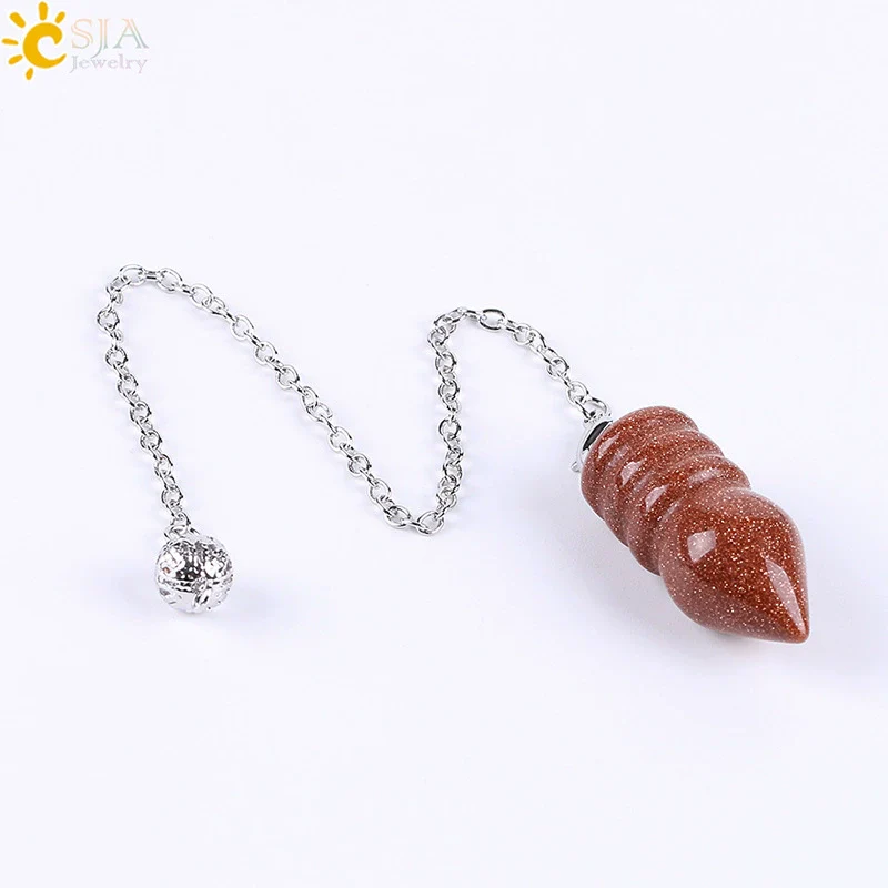 Natural Stone And Copper Accessories Jewelry Cone Pendant Belt Chain Spirit Pendulum Unisex Minimalist Polished - Image 4