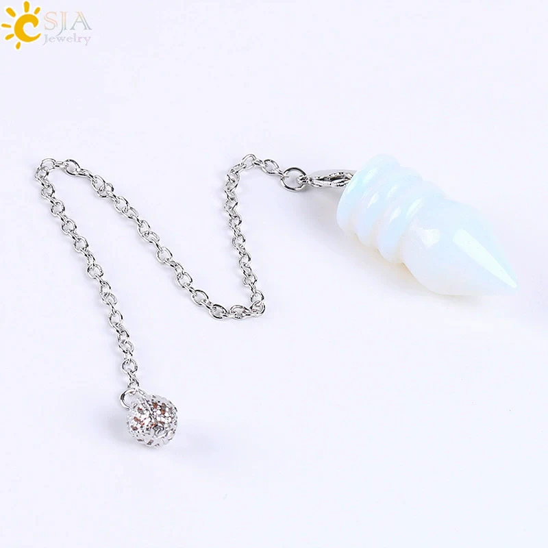 Natural Stone And Copper Accessories Jewelry Cone Pendant Belt Chain Spirit Pendulum Unisex Minimalist Polished - Image 7