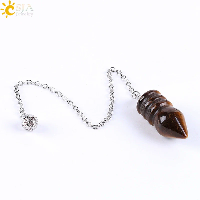 Natural Stone And Copper Accessories Jewelry Cone Pendant Belt Chain Spirit Pendulum Unisex Minimalist Polished - Image 9
