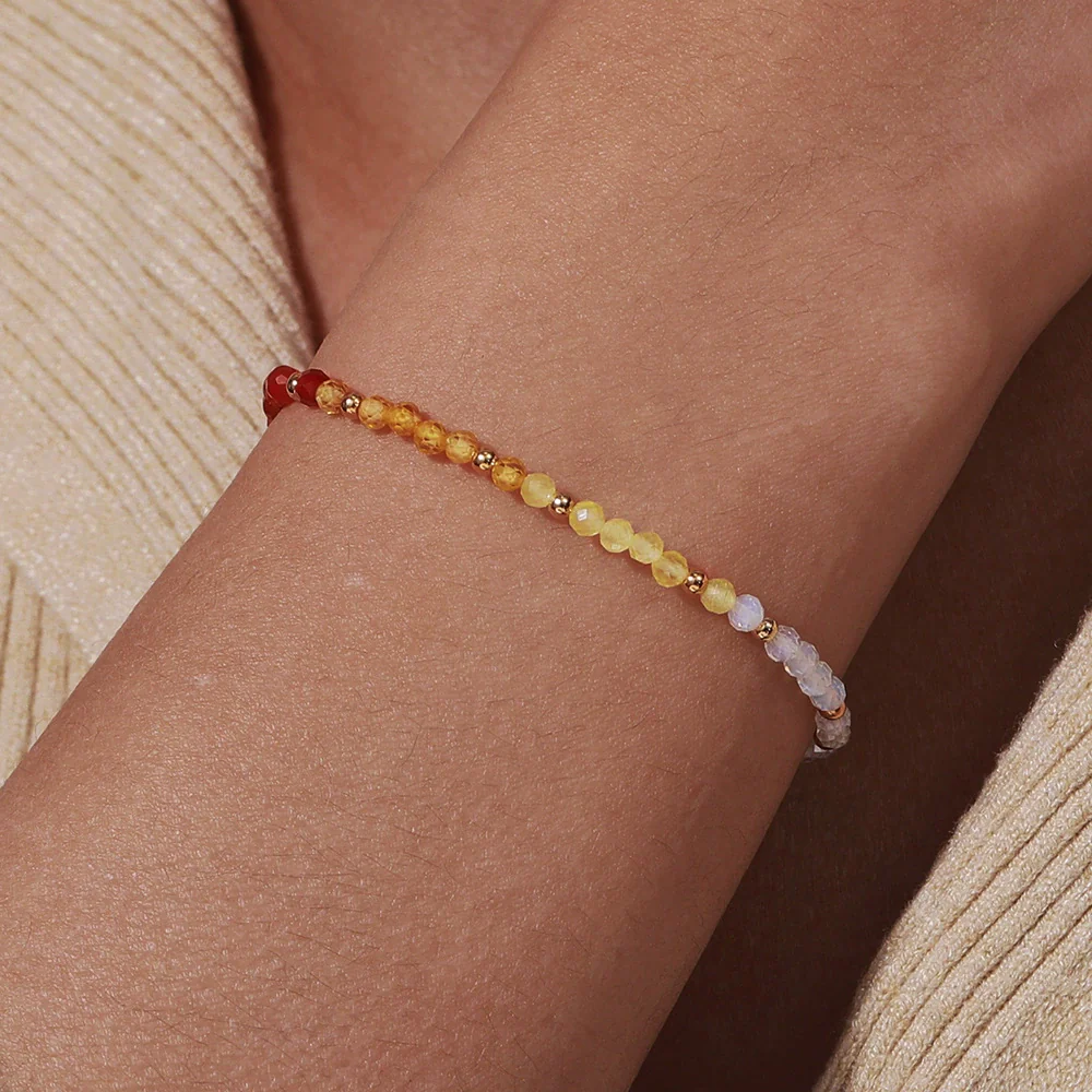 Natural Stone And Crystal Handmade Minimalist Bracelet For Women And Men - Image 2