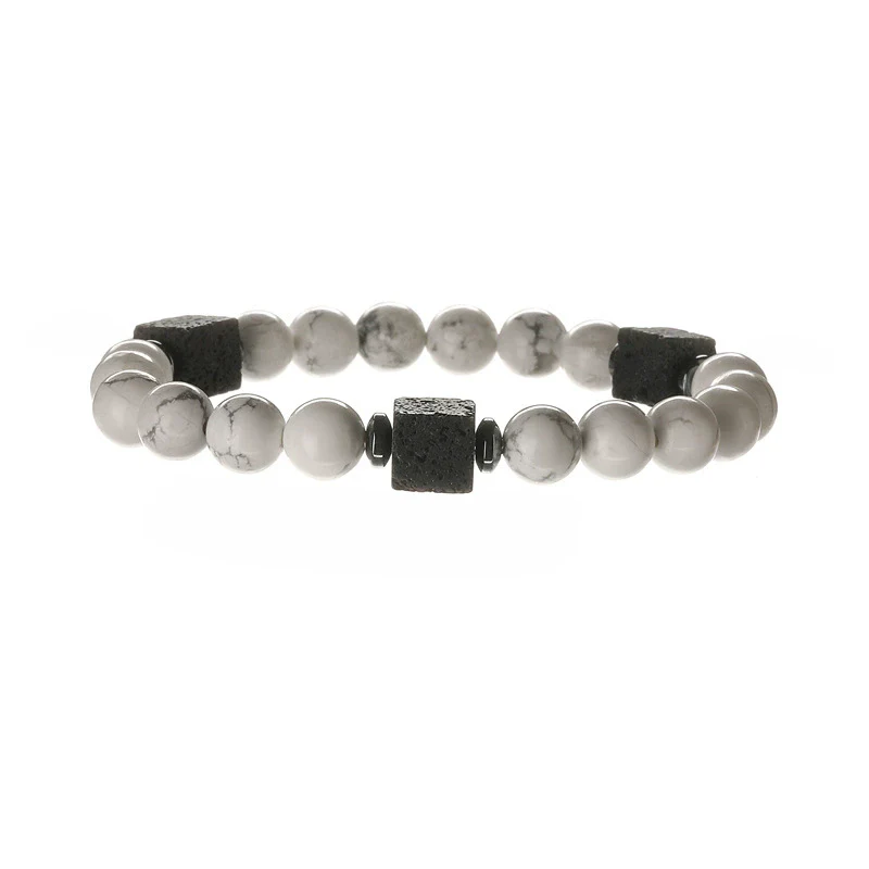 Natural Stone Geometric Beaded Handmade Unisex Bracelet Jewelry Wholesale - Image 6