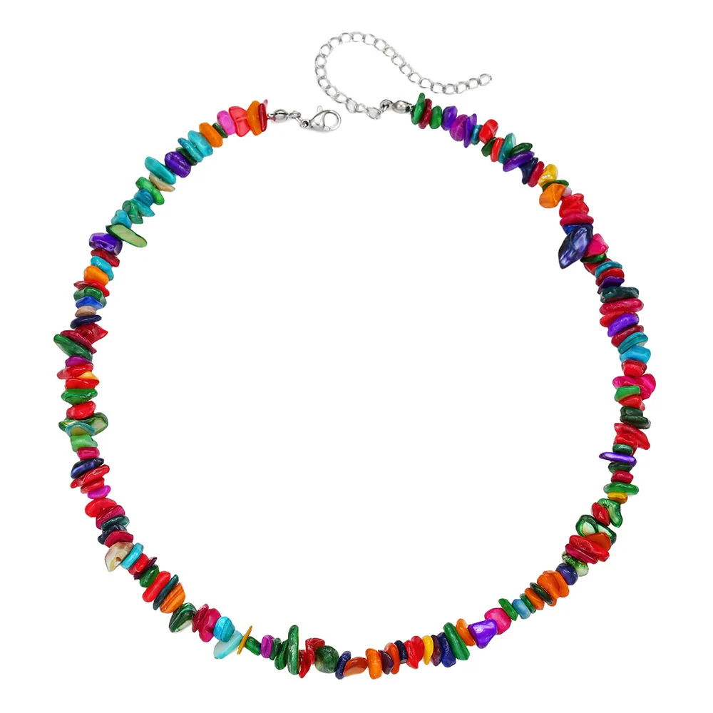 Natural Stone Gravel Geometric Irregular Crystal Clavicle O Word Chain Stainless Steel Electroplating Women's Necklace - Image 7