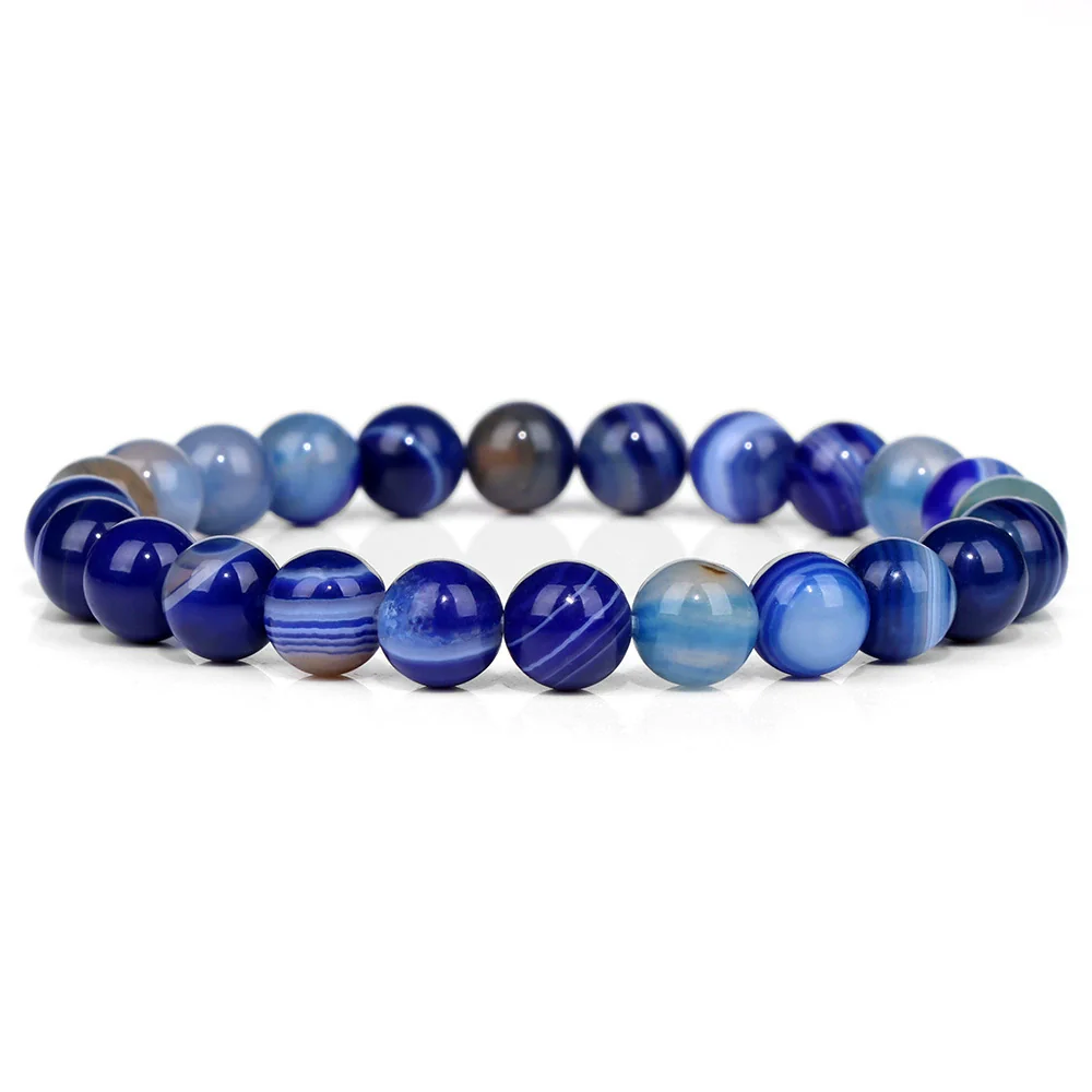 Natural Stone Handmade Fashionable Unisex Bracelet With Crystal Cat's Eye Agate - Image 22