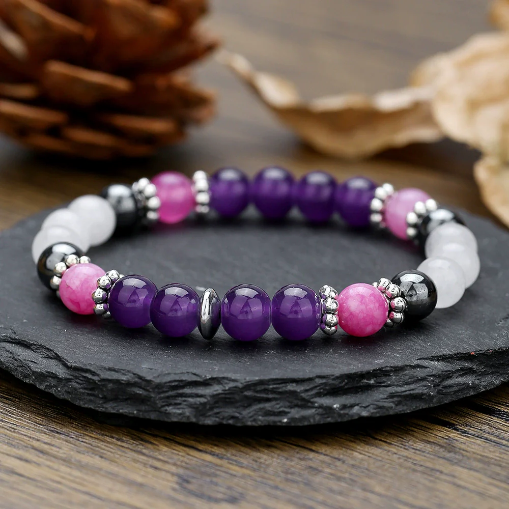 Natural Stone Handmade Punk Style Street Style Unisex Bracelet Jewelry - Image 28