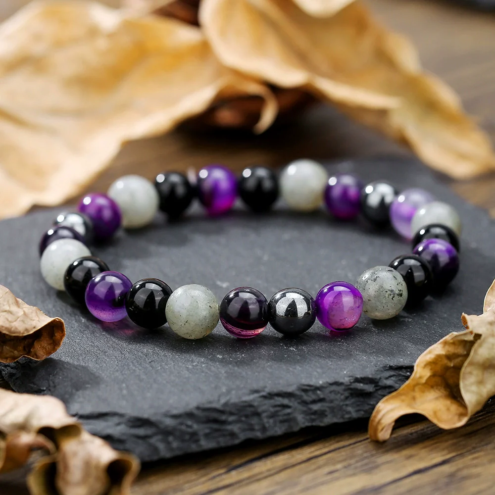 Natural Stone Handmade Punk Style Street Style Unisex Bracelet Jewelry - Image 33