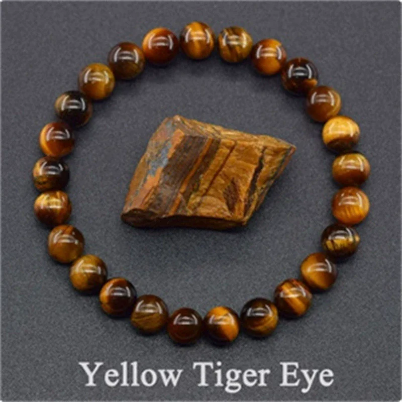 Natural Stone Handmade Unisex Animals Zodiac Mixed Color Bead Bracelet With Amethyst Tiger Eye Rose Stone Agate - Image 2