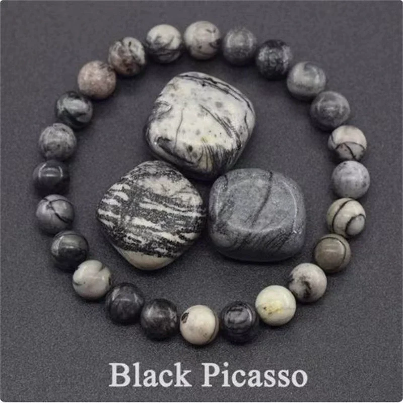 Natural Stone Handmade Unisex Animals Zodiac Mixed Color Bead Bracelet With Amethyst Tiger Eye Rose Stone Agate - Image 42