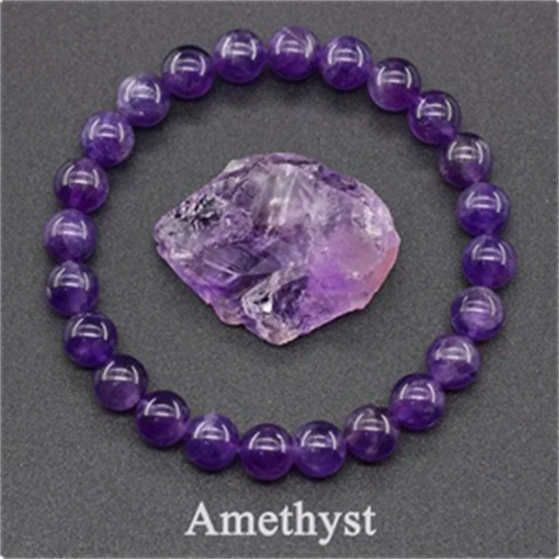 Natural Stone Handmade Unisex Animals Zodiac Mixed Color Bead Bracelet With Amethyst Tiger Eye Rose Stone Agate - Image 8