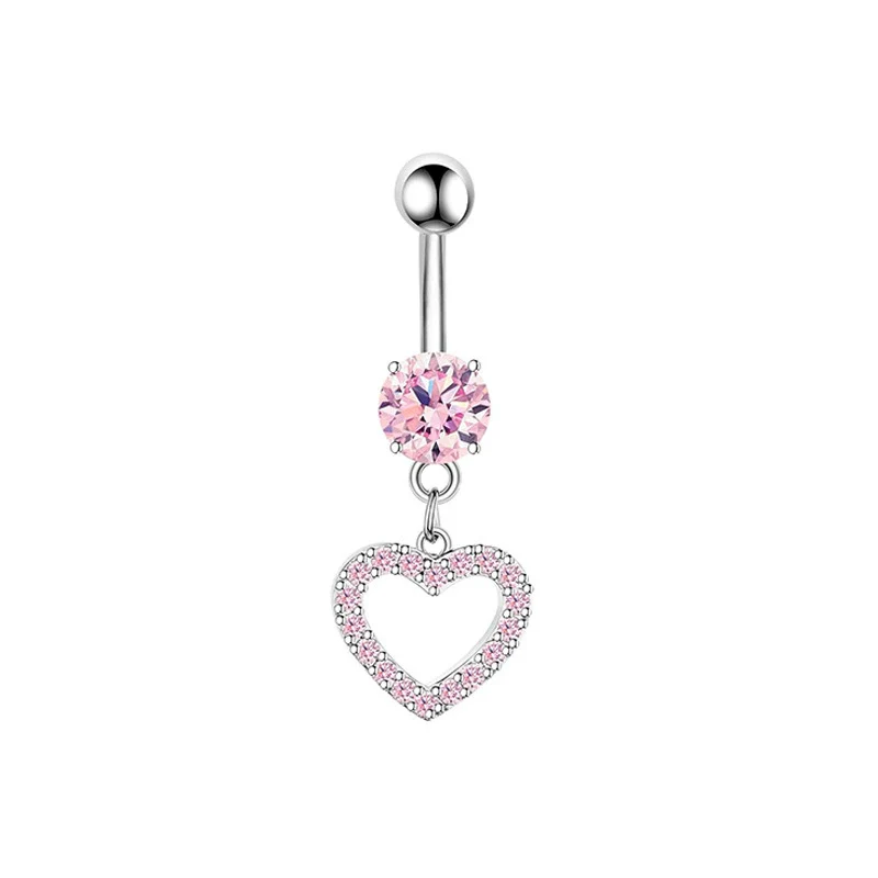 Navel Buckle Piercing Navel Nail Stainless Steel Copper With New Zircon Geometric Hip Hop Style Electroplated - Image 8