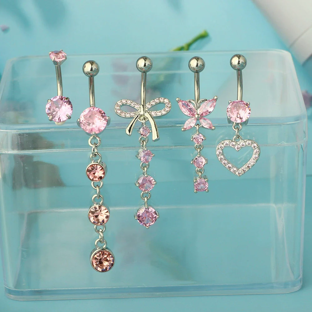 Navel Decoration Stainless Steel Geometric Simple Style Electroplating Jewelry - Image 3