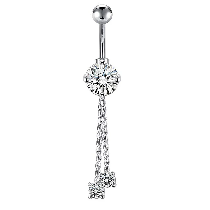 Navel Ring Set Stainless Steel Bow Style Body Piercing Jewelry - Image 15