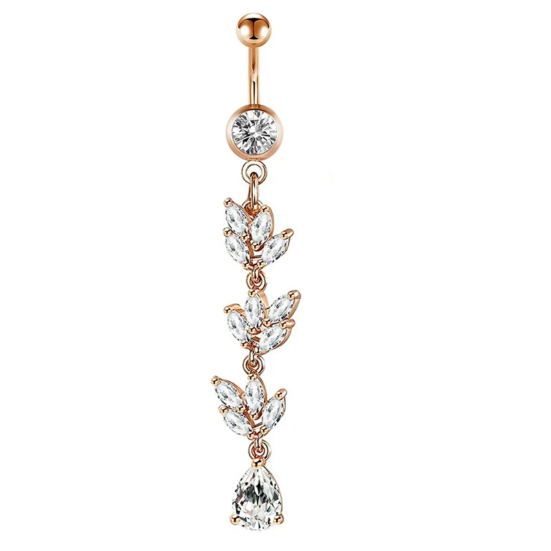 Navel Ring Set Stainless Steel Bow Style Body Piercing Jewelry - Image 17