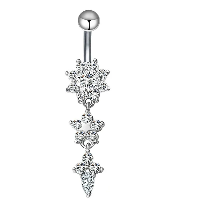 Navel Ring Set Stainless Steel Bow Style Body Piercing Jewelry - Image 23