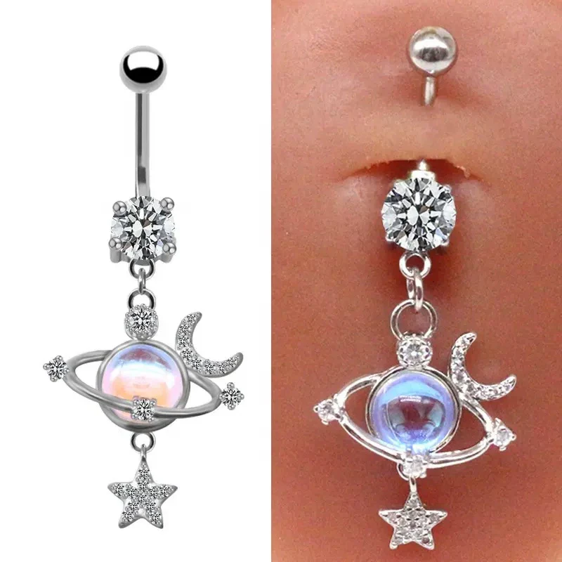 Navel Ring Stainless Steel Animal Zodiac Electroplated Body Piercing Jewelry