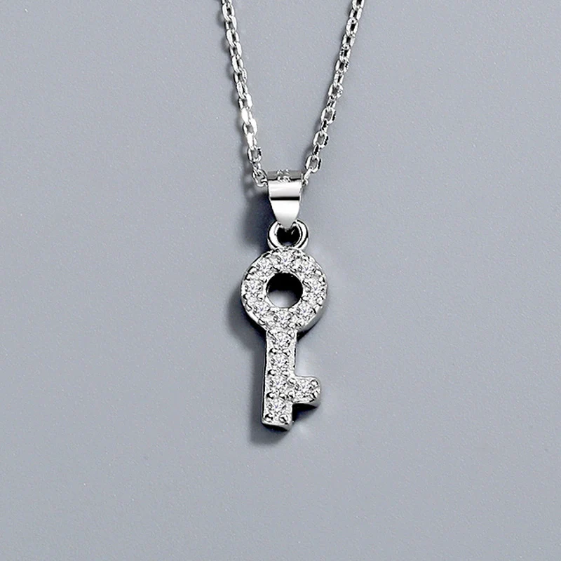 Necklace 925 Silver Mixed Gem Inlay Geometric Pendant Jewelry Electroplating