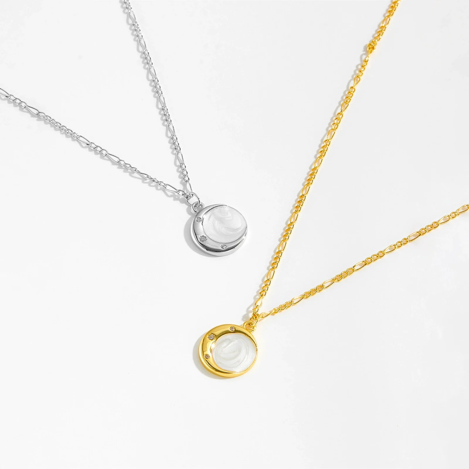 Necklace 925 Sterling Silver Geometric Regular Chain Design - Image 3